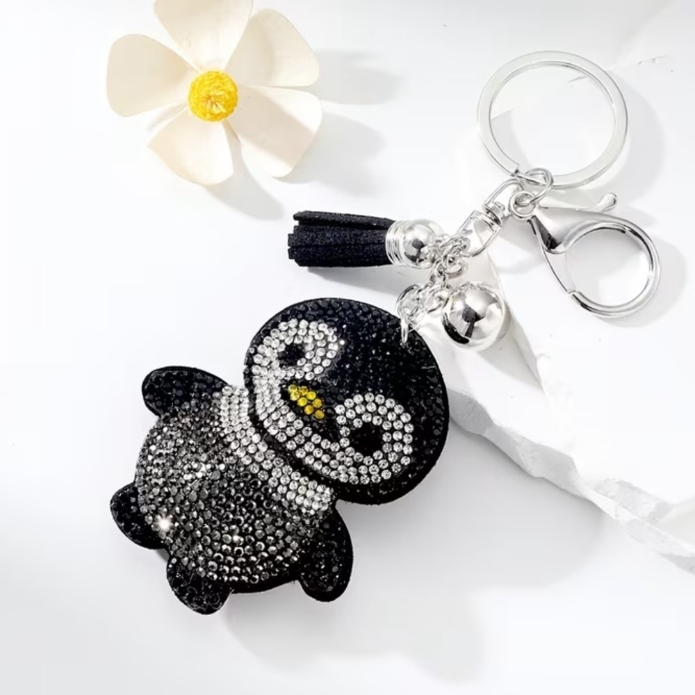 Cute Penguin rhinestone Keychain/Purse Charm!
